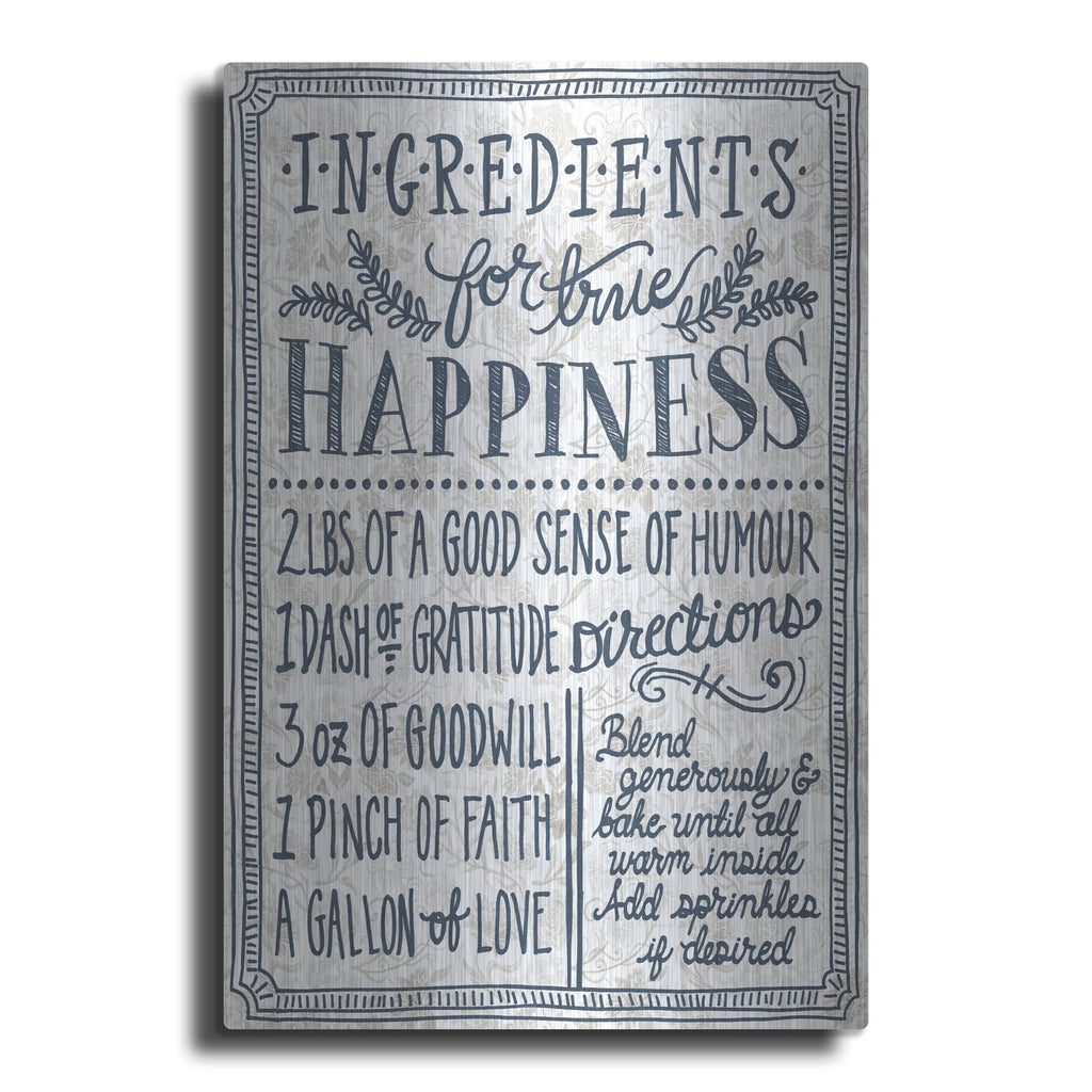 'Ingredients For Life Ditzy Floral 2 Neutral' by Mary Urban – Metal Wall Art