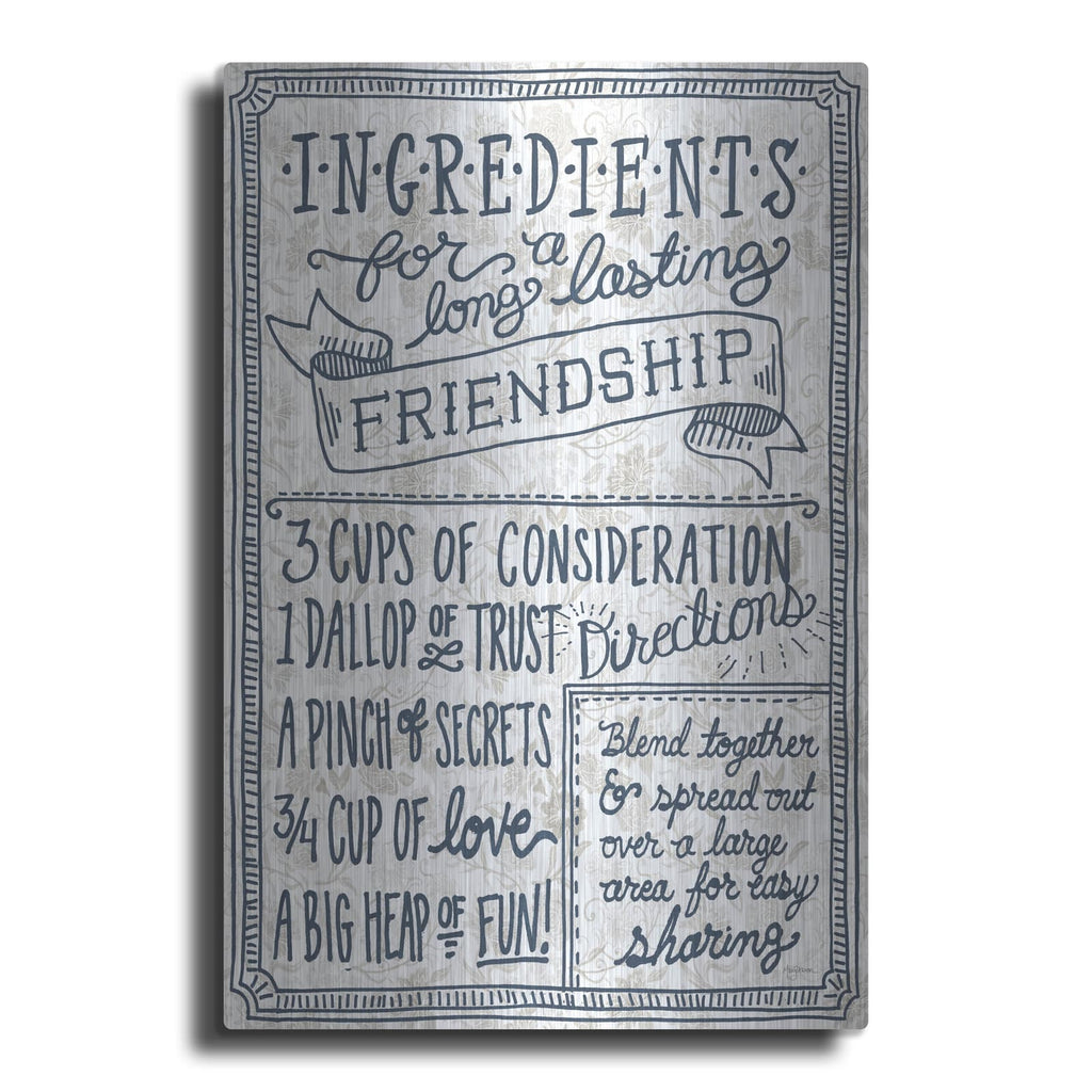 'Ingredients For Life Ditzy Floral 4 Neutral' by Mary Urban – Metal Wall Art