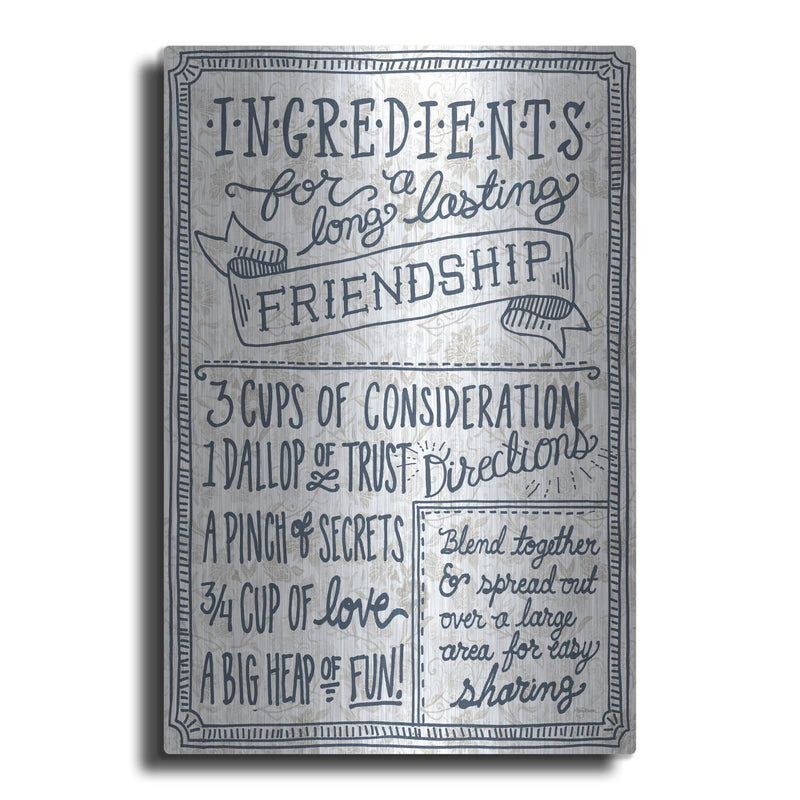 'Ingredients For Life Ditzy Floral 4 Neutral' by Mary Urban – Metal Wall Art