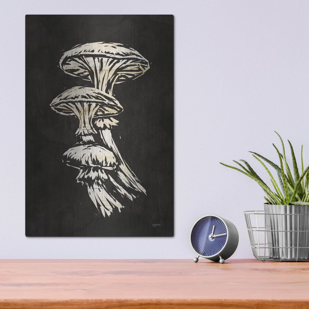 'Mystical Halloween Mushrooms 1' by Mary Urban – Metal Wall Art, 12x16 room view