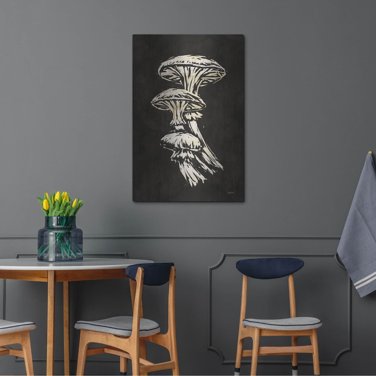 'Mystical Halloween Mushrooms 1' by Mary Urban – Metal Wall Art, 24x36 room view