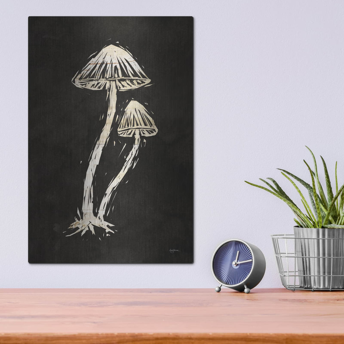 'Mystical Halloween Mushrooms 2' by Mary Urban – Metal Wall Art, 12x16 room view