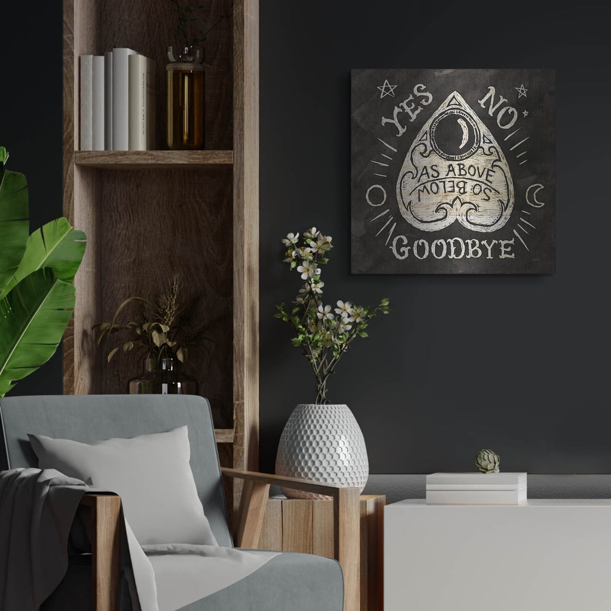 'Mystical Halloween Wood 2' by Mary Urban – Metal Wall Art, 24x24 room view