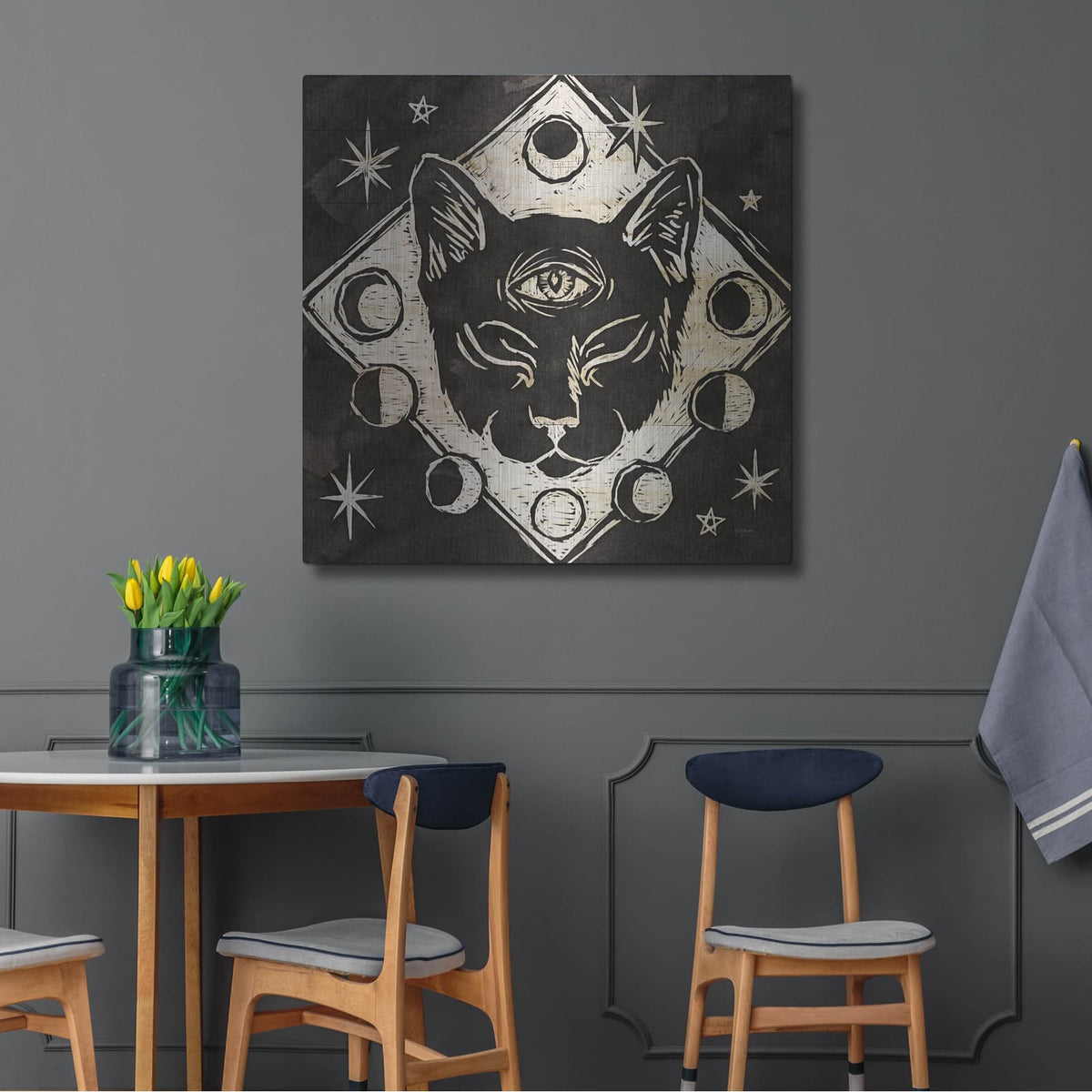 'Mystical Halloween Wood 4' by Mary Urban – Metal Wall Art, 36x36 room view
