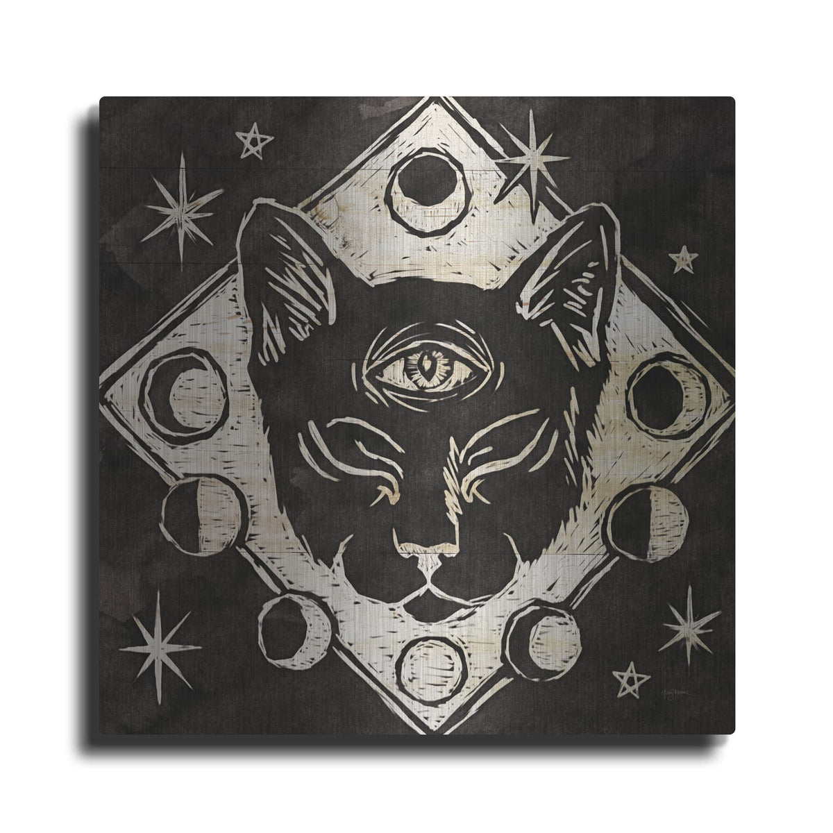 'Mystical Halloween Wood 4' by Mary Urban – Metal Wall Art