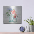 'Pastel Flower Market 12' by Mary Urban – Metal Wall Art, 12x12 room view