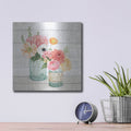 'Pastel Flower Market 13' by Mary Urban – Metal Wall Art, 12x12 room view