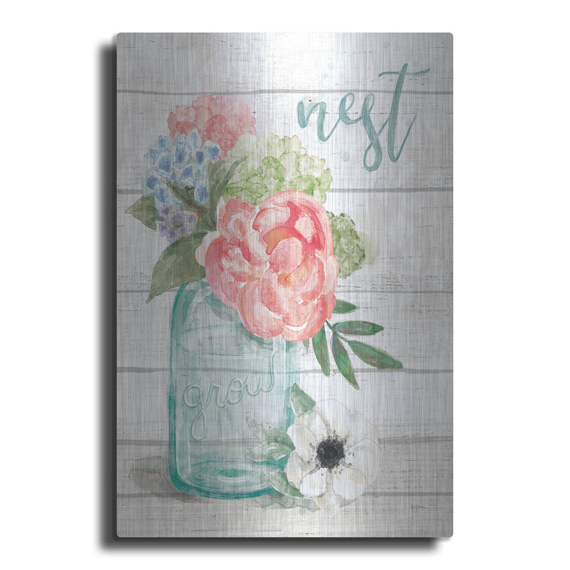 'Pastel Flower Market 2' by Mary Urban – Metal Wall Art