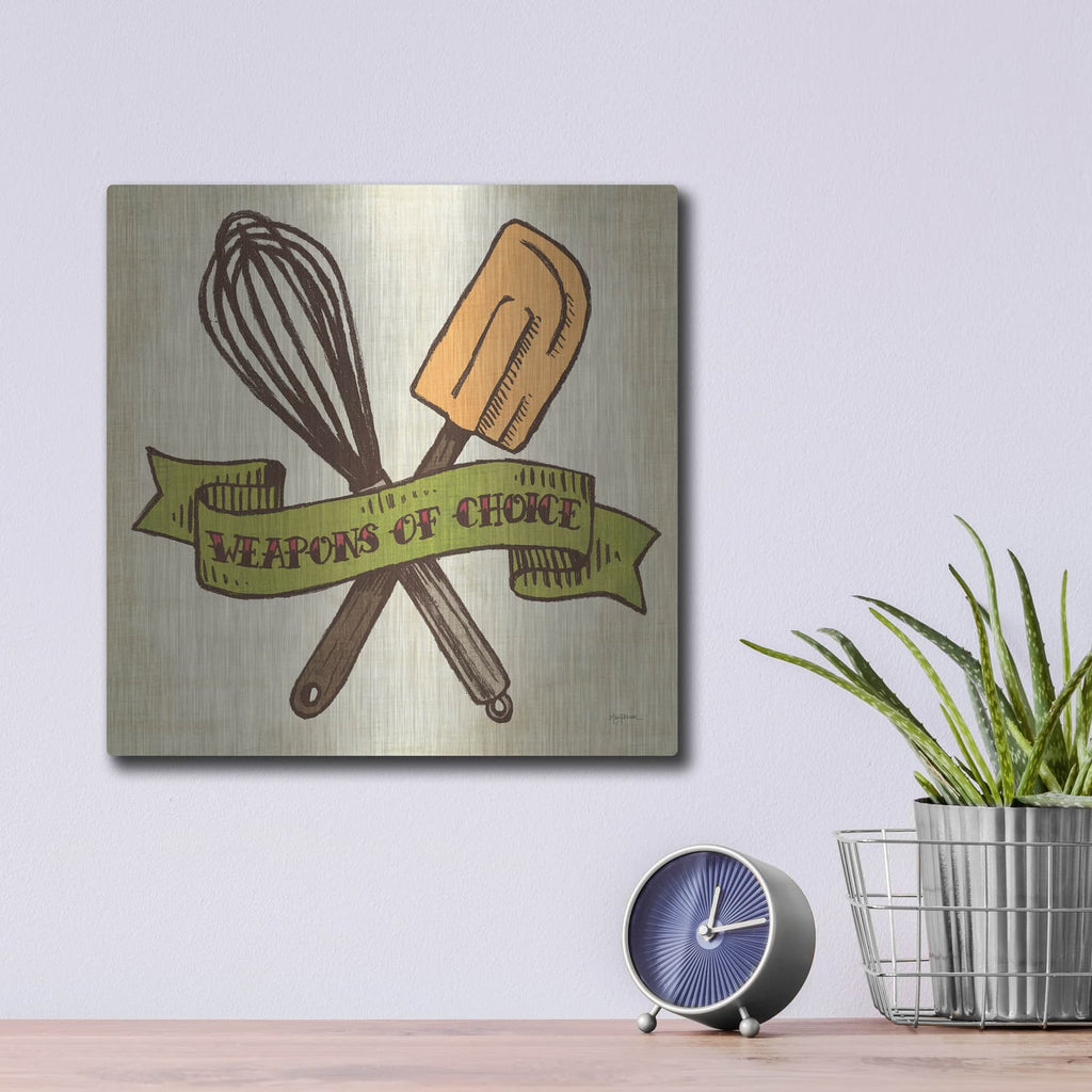 'Retro Bakery Color 4' by Mary Urban – Metal Wall Art, 12x12 room view