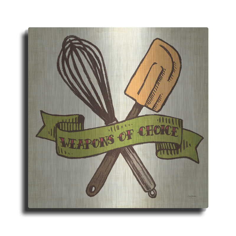 'Retro Bakery Color 4' by Mary Urban – Metal Wall Art