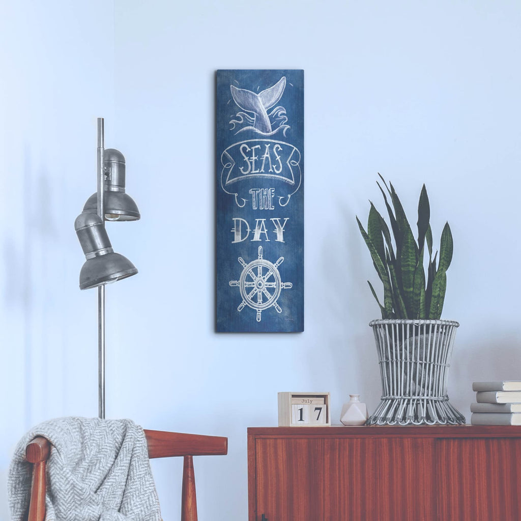 'Seas The Day' by Mary Urban – Metal Wall Art, 12x36 room view