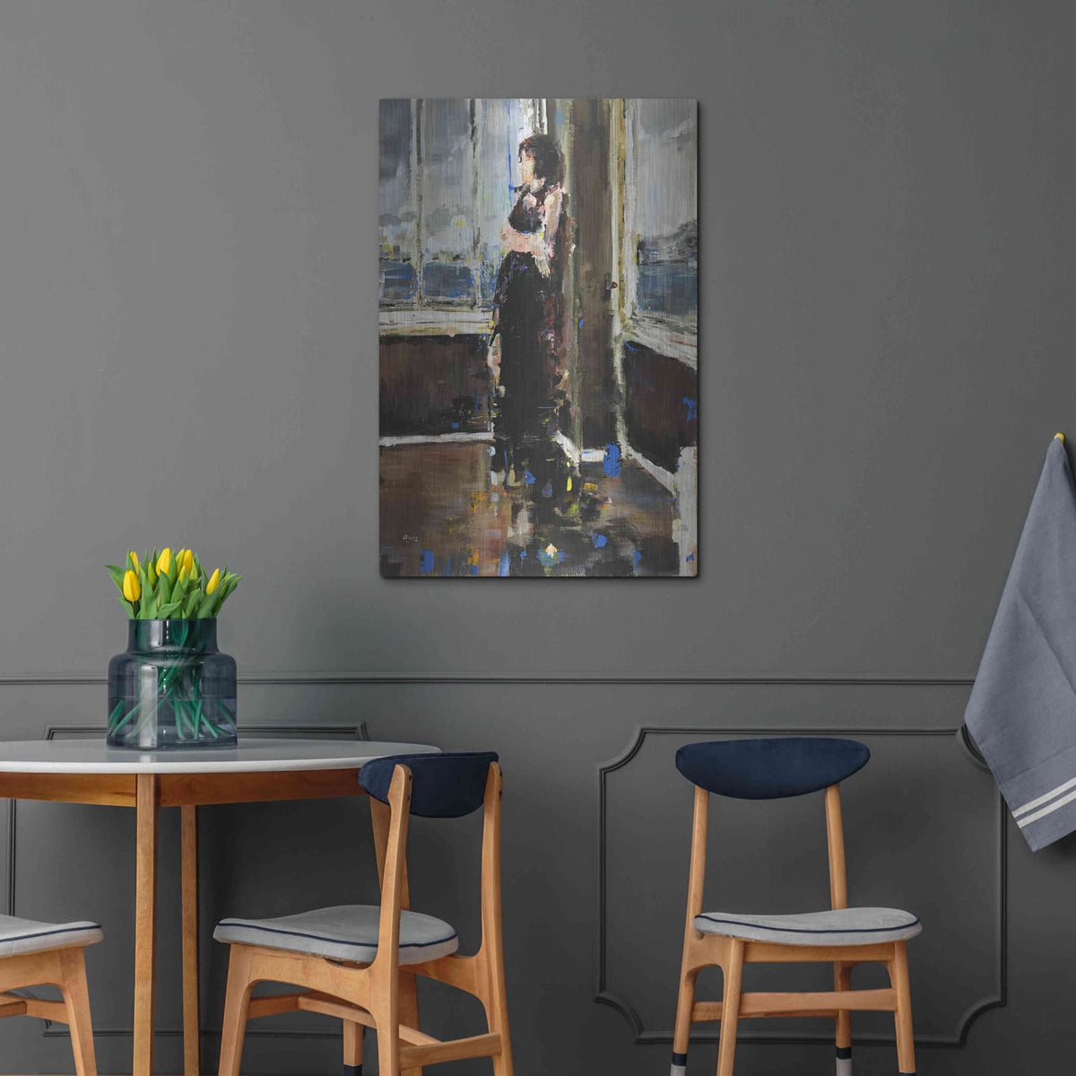 'At The Corner' by Oscar Alvarez Pardo – Metal Wall Art, 24x36 room view