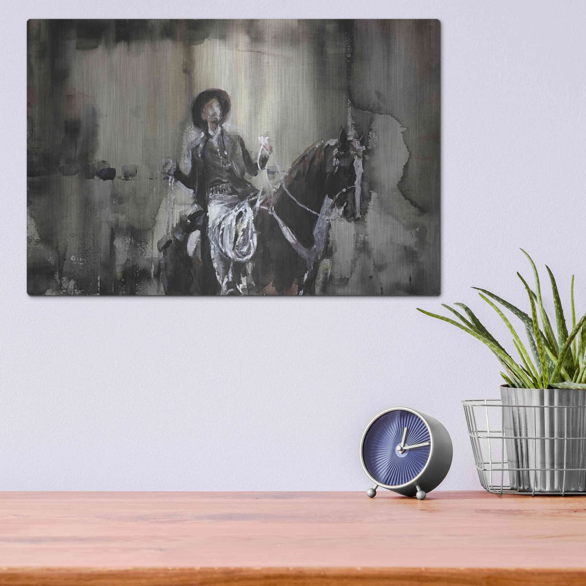 'Wrangle' by Oscar Alvarez Pardo – Metal Wall Art, 16x12 room view