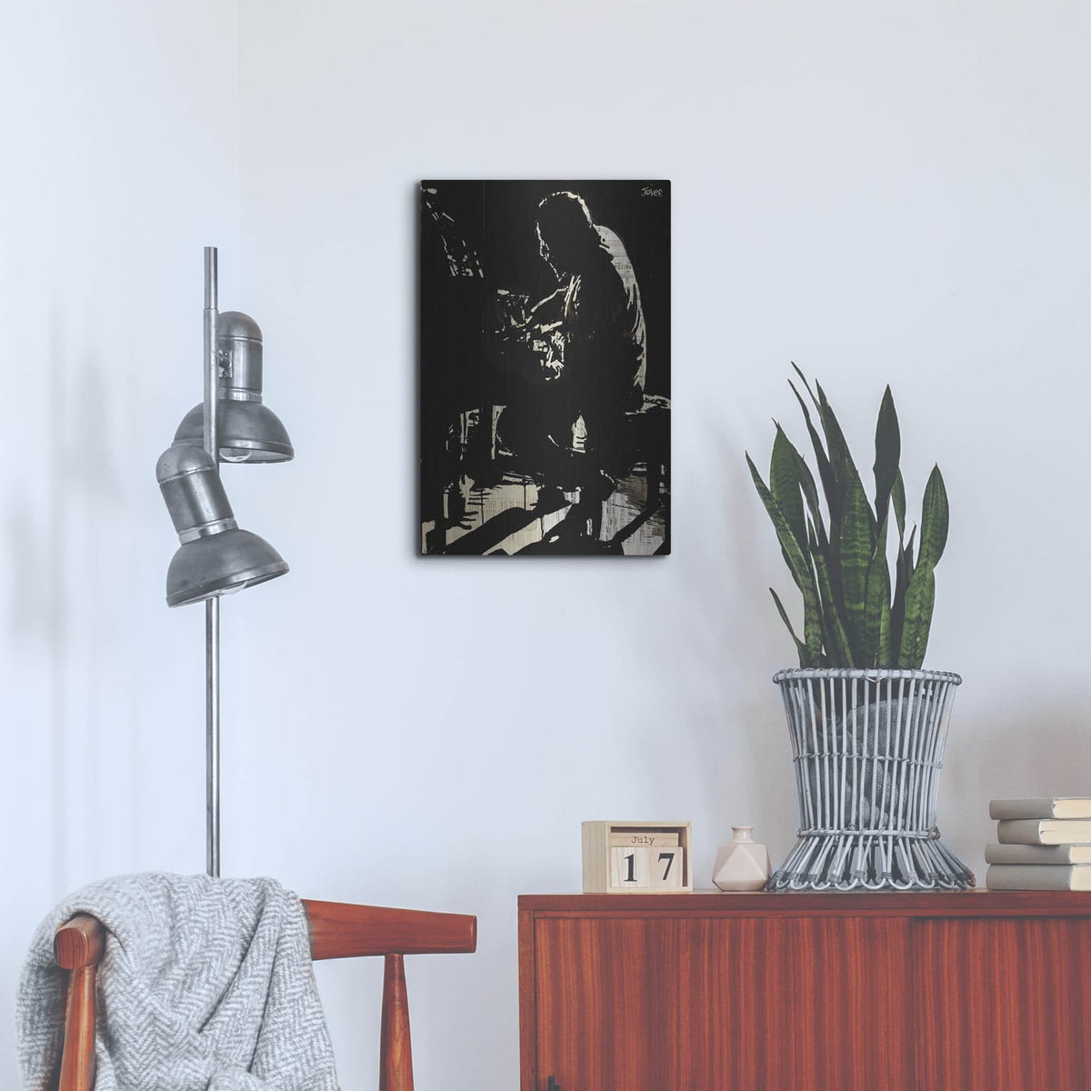 '12 Bars' by Loui Jover – Metal Wall Art, 16x24 room view