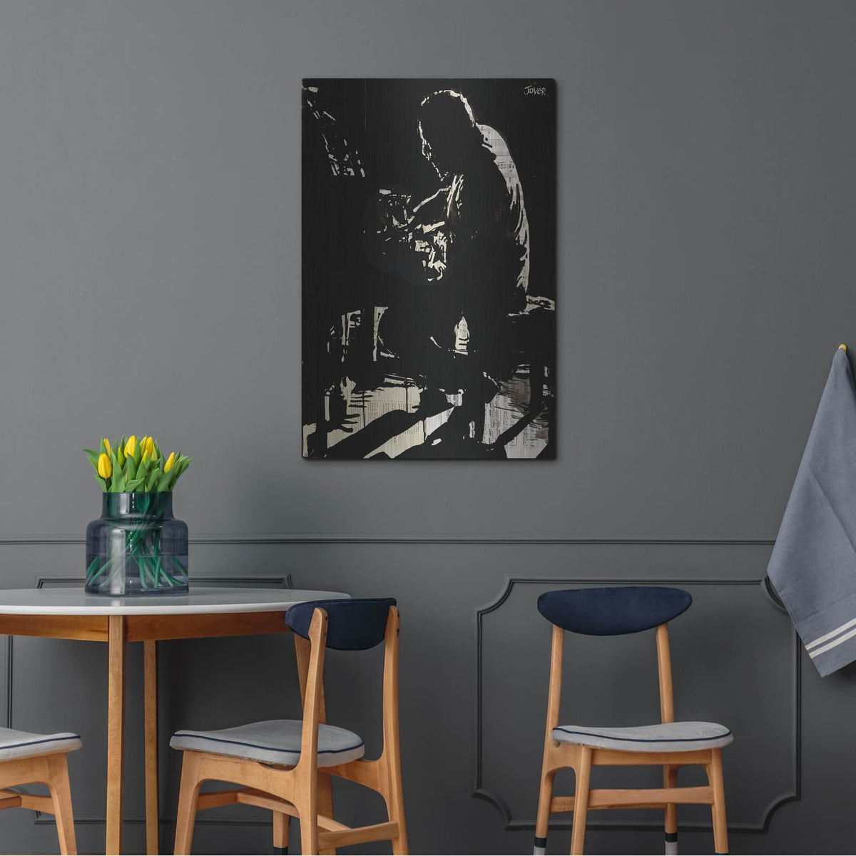 '12 Bars' by Loui Jover – Metal Wall Art, 24x36 room view