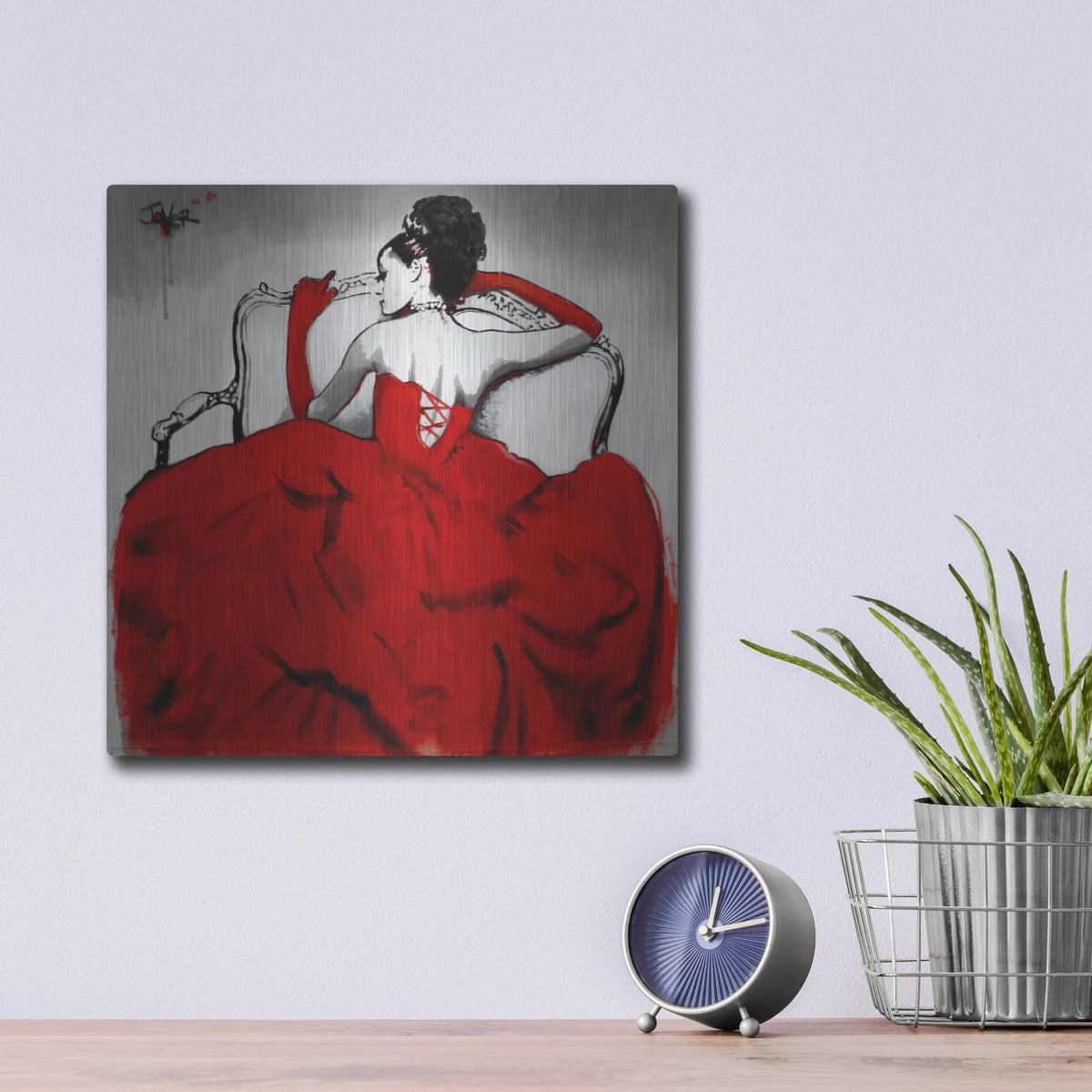'After The Ball' by Loui Jover – Metal Wall Art, 12x12 room view