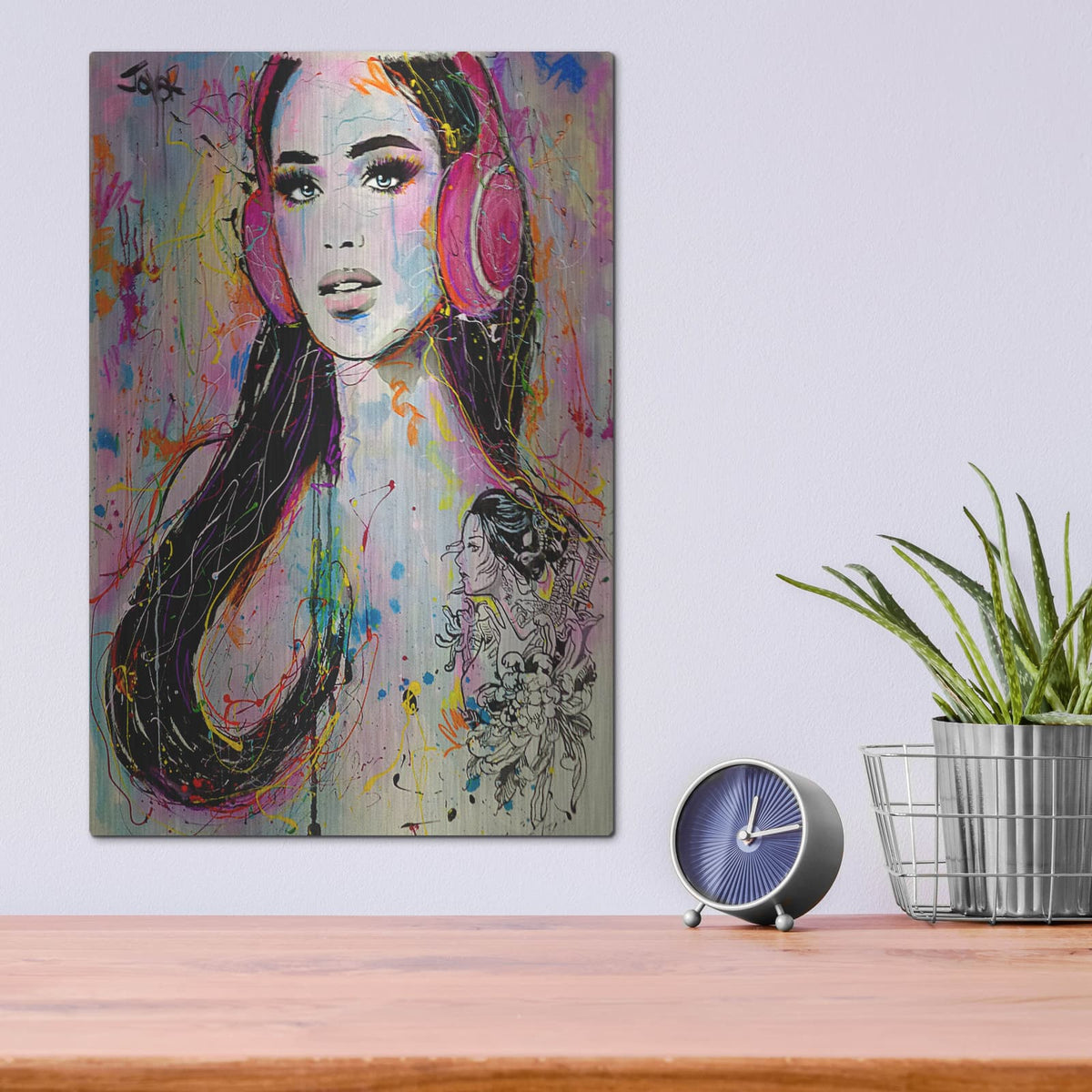 'Audio Samurai' by Loui Jover – Metal Wall Art, 12x16 room view