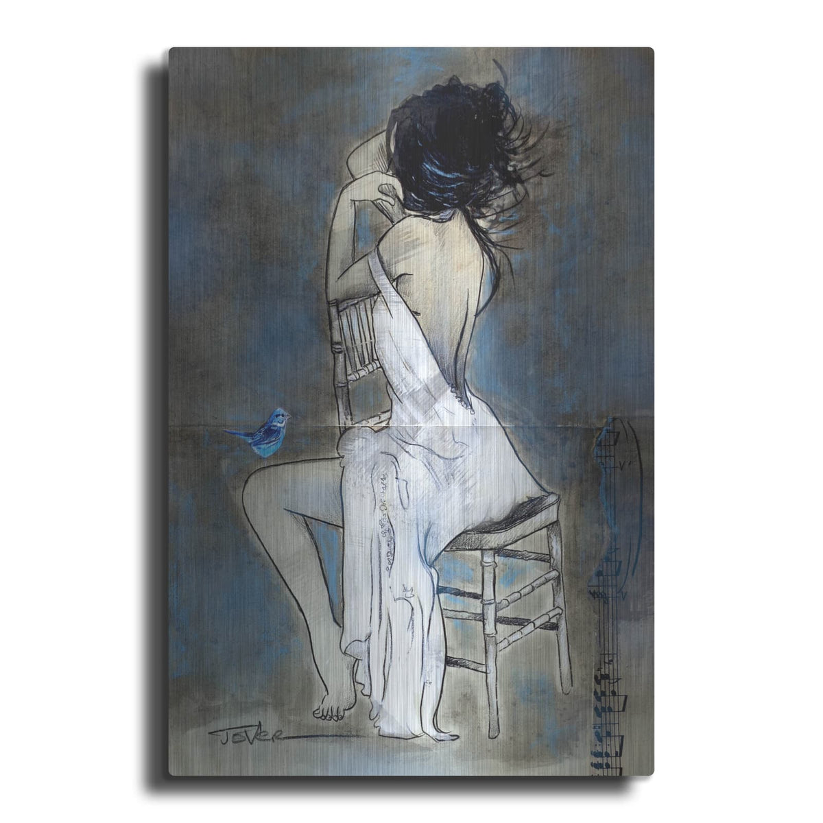 'Blue Melody' by Loui Jover – Metal Wall Art