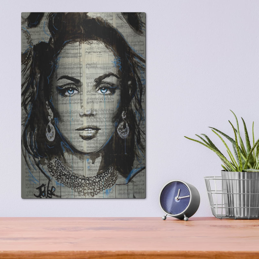 'Blue Nocturne' by Loui Jover – Metal Wall Art, 12x16 room view