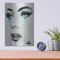 'Blue Rumour' by Loui Jover – Metal Wall Art, 12x16 room view