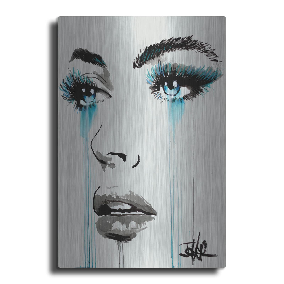 'Blue Rumour' by Loui Jover – Metal Wall Art