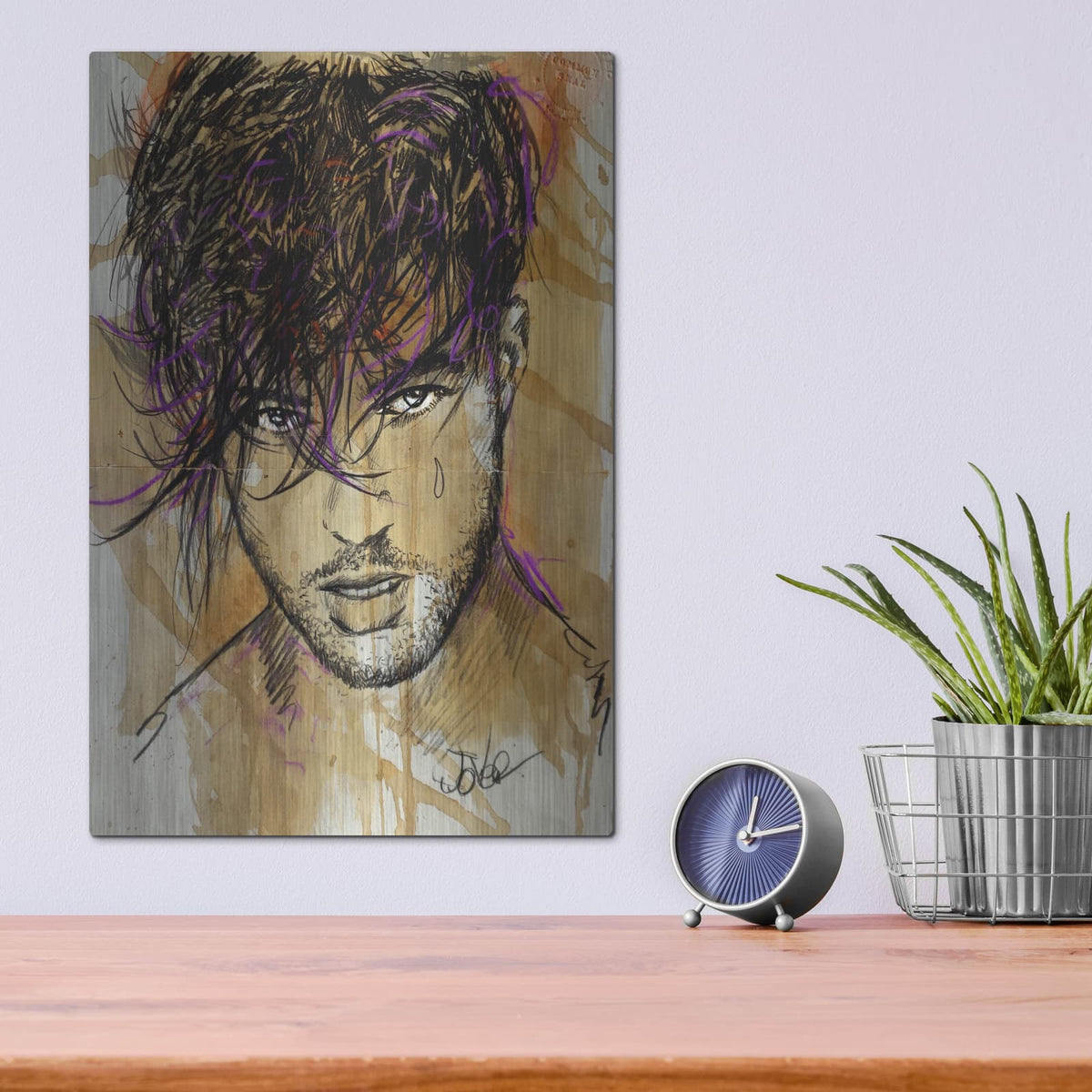 'Boys Can Cry' by Loui Jover – Metal Wall Art, 12x16 room view