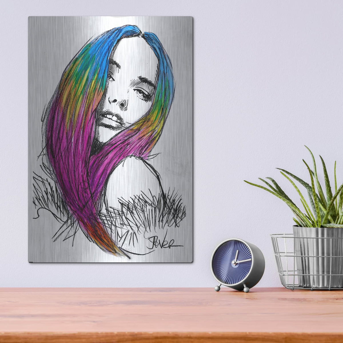 'Bright Things' by Loui Jover – Metal Wall Art, 12x16 room view