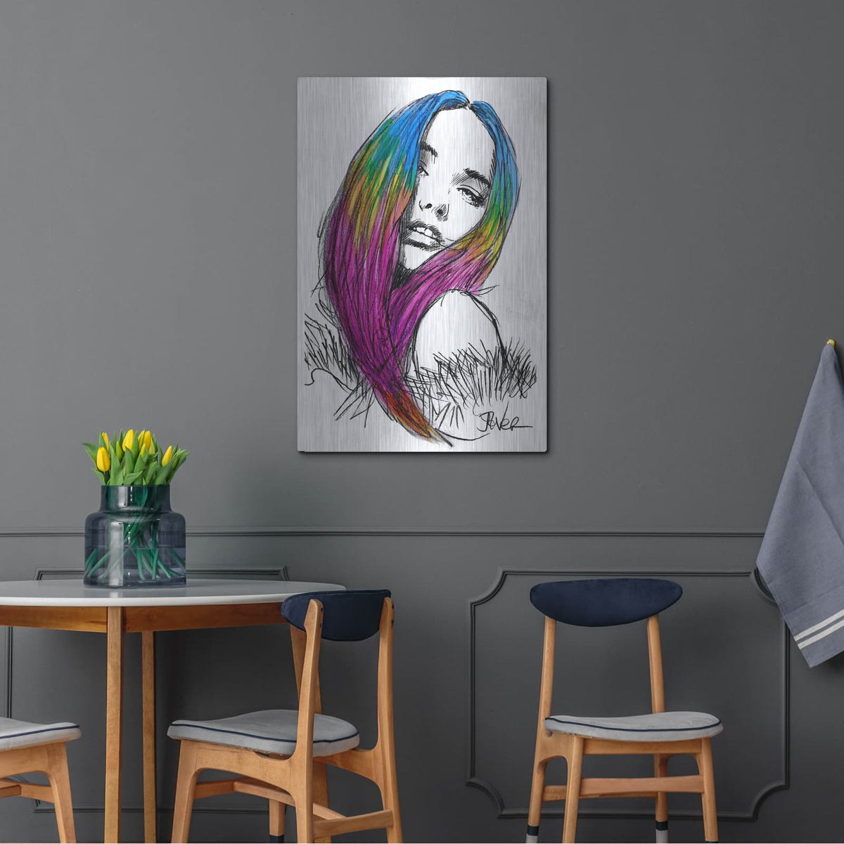 'Bright Things' by Loui Jover – Metal Wall Art, 24x36 room view