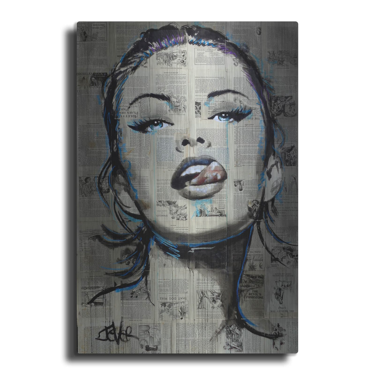 'Cheeky' by Loui Jover – Metal Wall Art