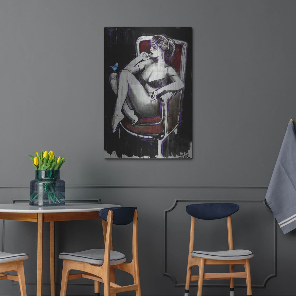 'Contemplation' by Loui Jover – Metal Wall Art, 24x36 room view