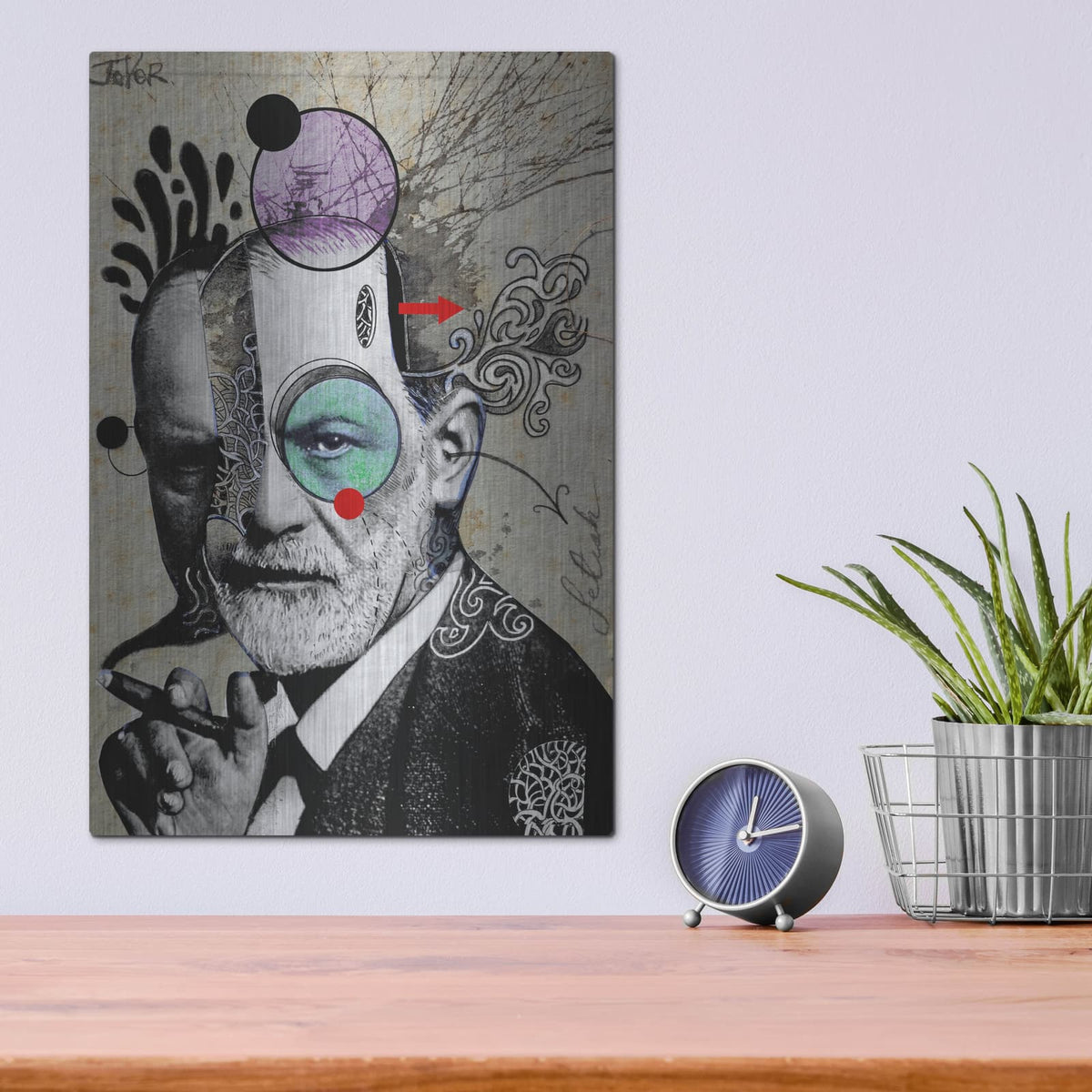 'Deconstructed Freud' by Loui Jover – Metal Wall Art, 12x16 room view