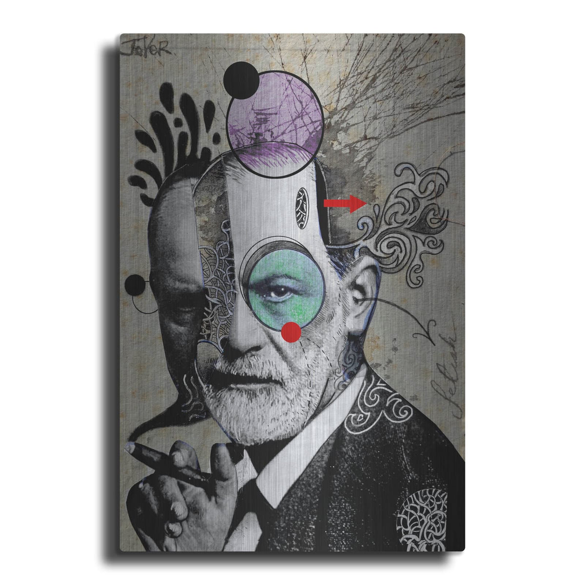 'Deconstructed Freud' by Loui Jover – Metal Wall Art