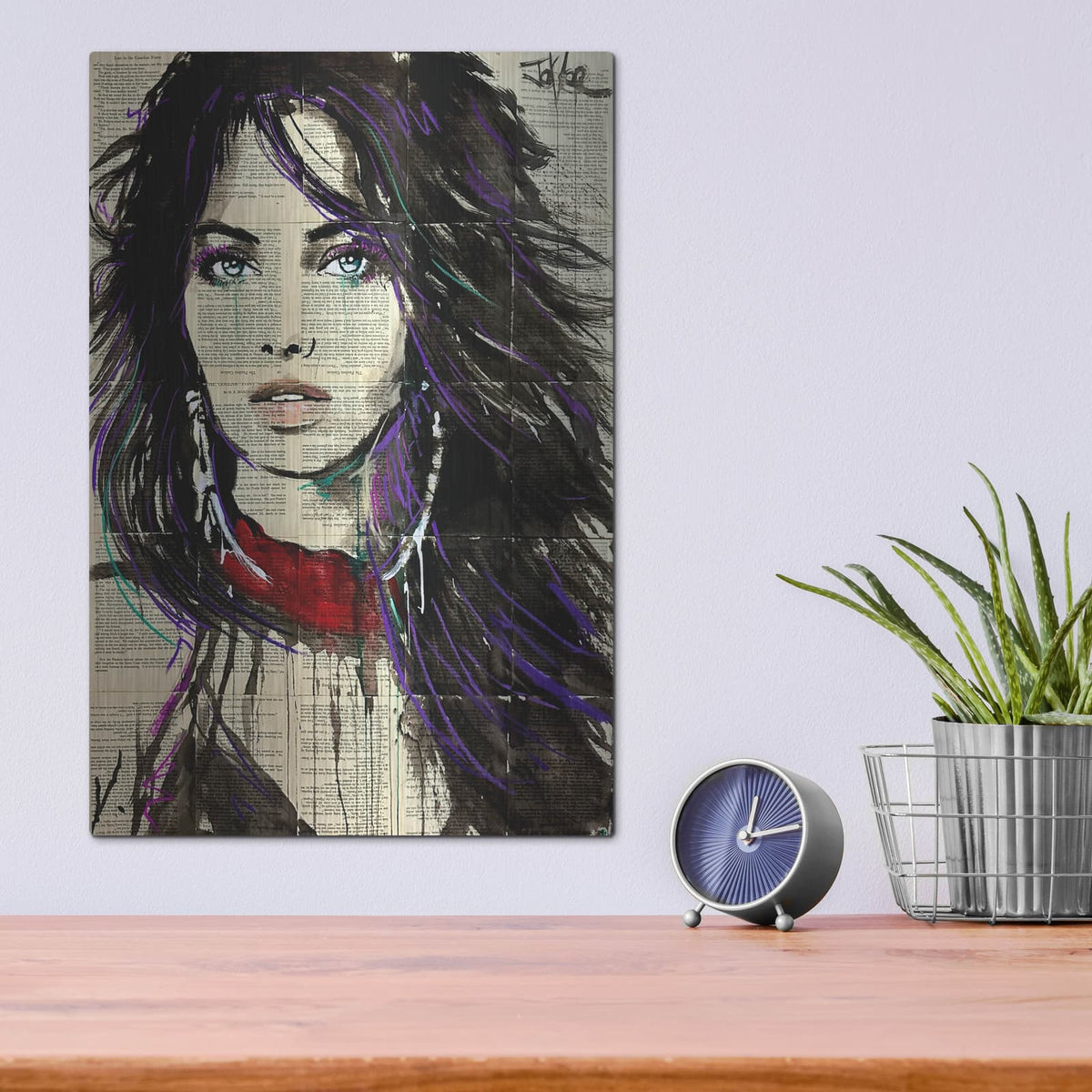'Fire & Rain' by Loui Jover – Metal Wall Art, 12x16 room view
