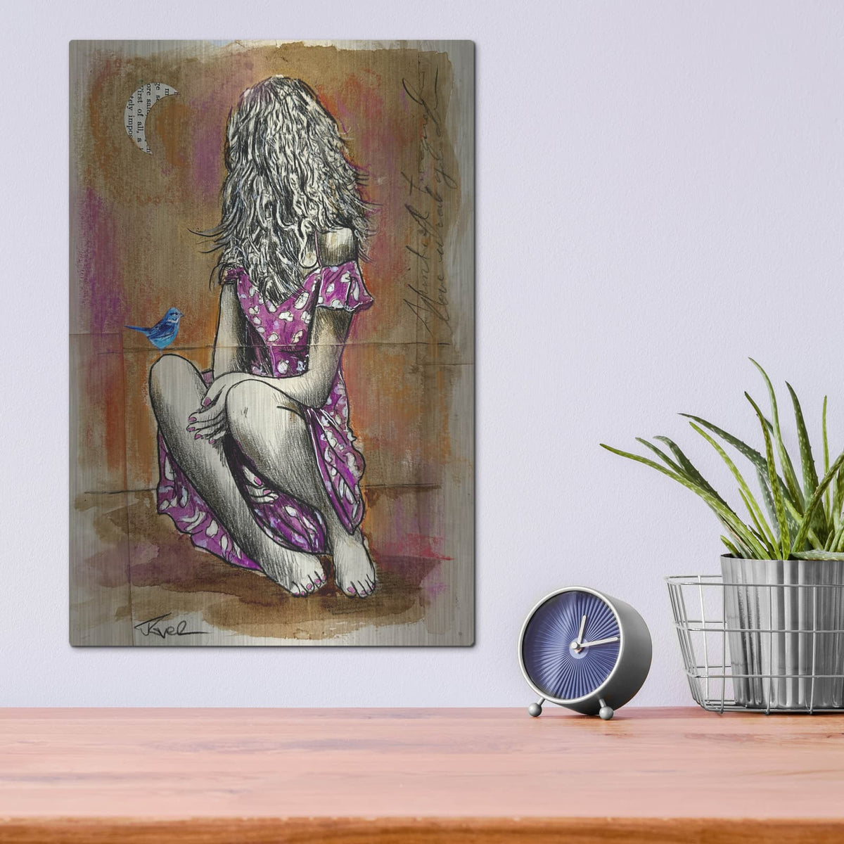 'Heart Of Hope' by Loui Jover – Metal Wall Art, 12x16 room view