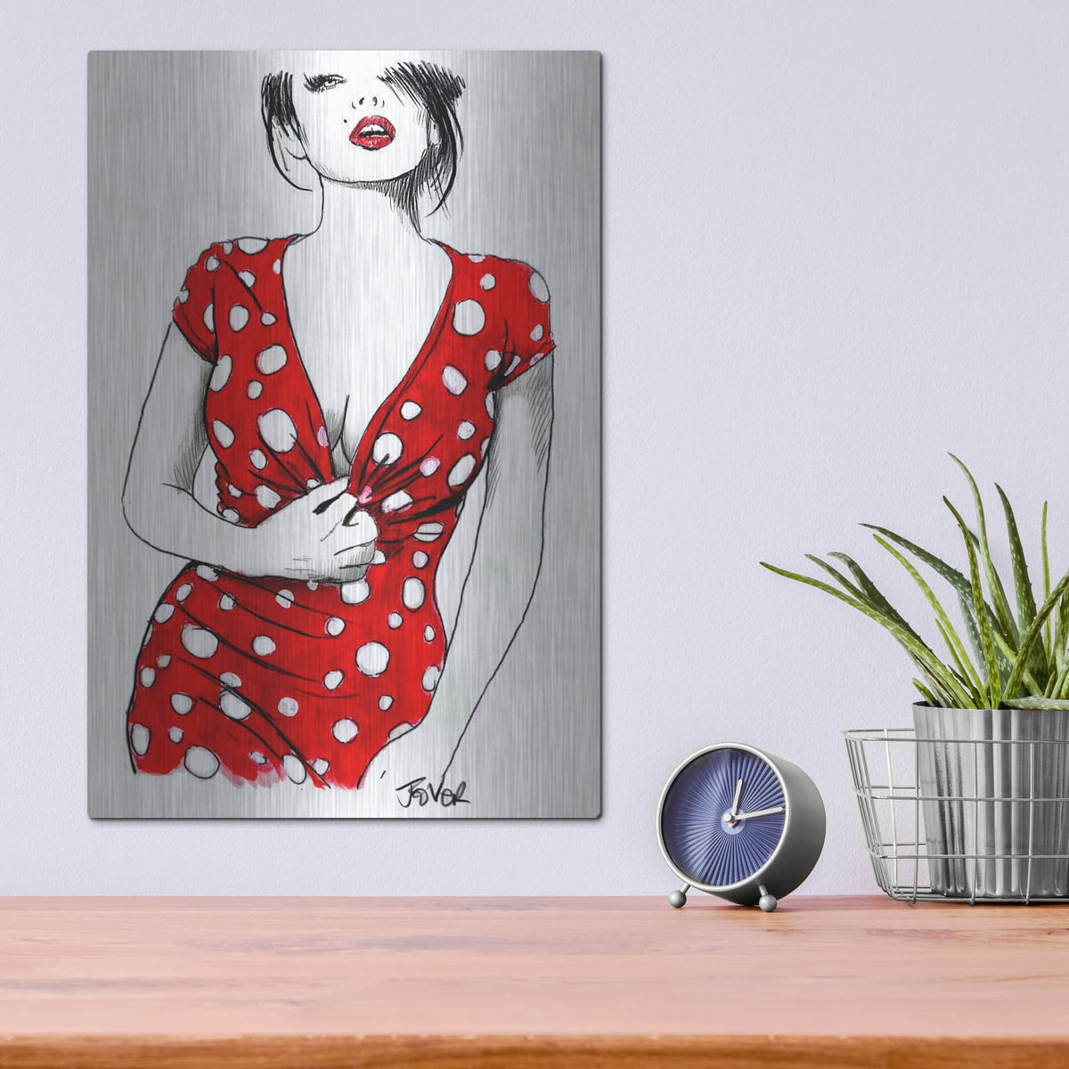 'Heat' by Loui Jover – Metal Wall Art, 12x16 room view