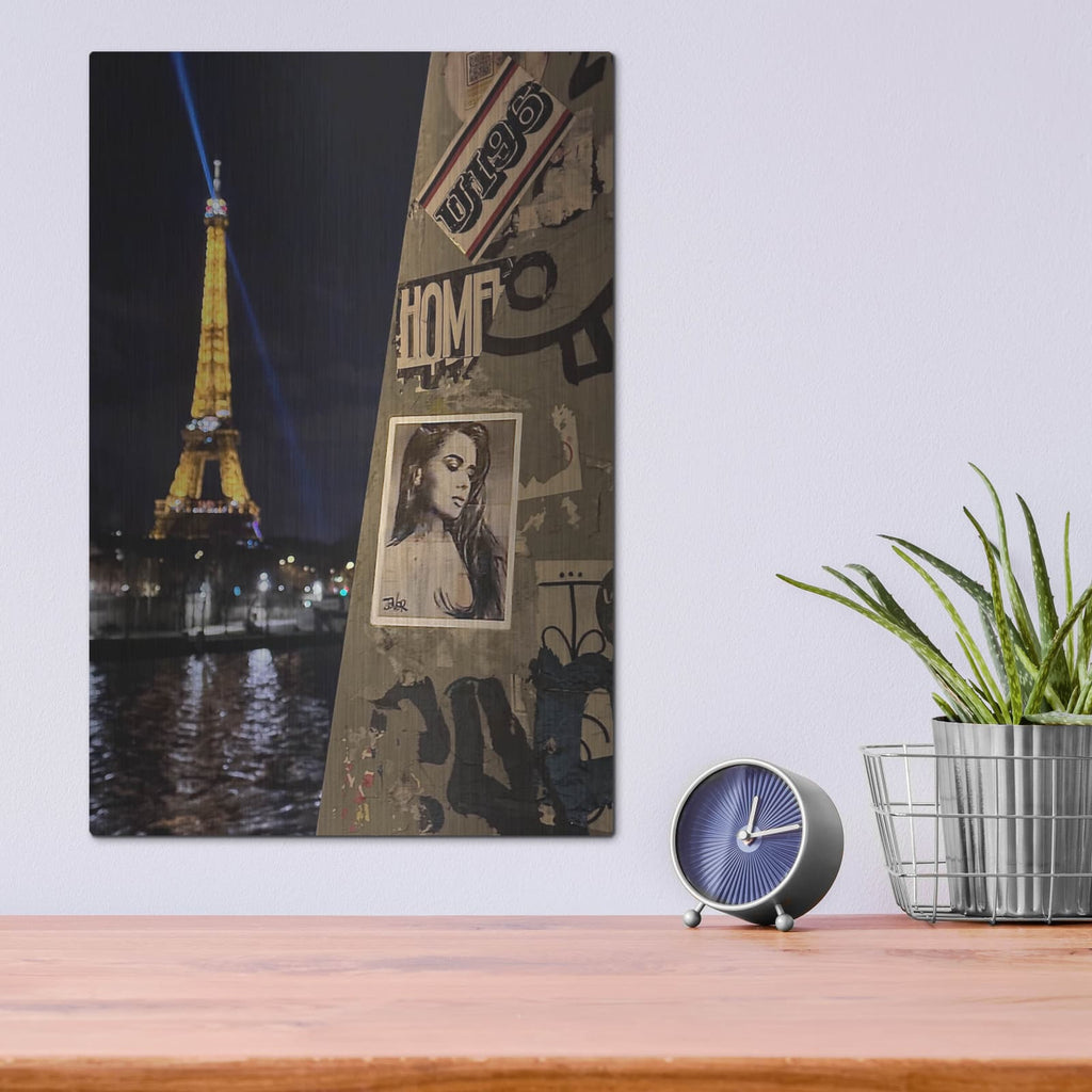'Paris Stick' by Loui Jover – Metal Wall Art, 12x16 room view