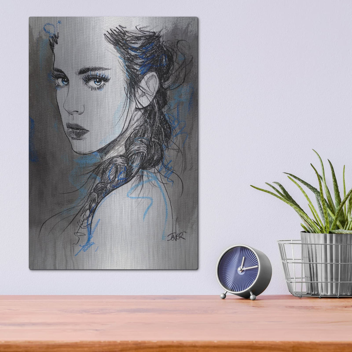 'Rebel Rebel' by Loui Jover – Metal Wall Art, 12x16 room view