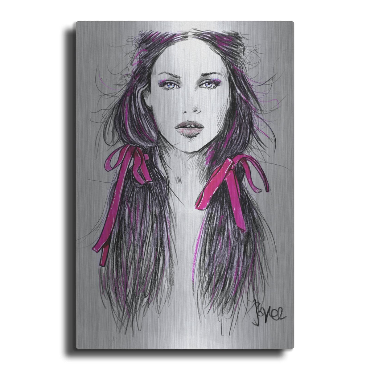 'Ribbons' by Loui Jover – Metal Wall Art