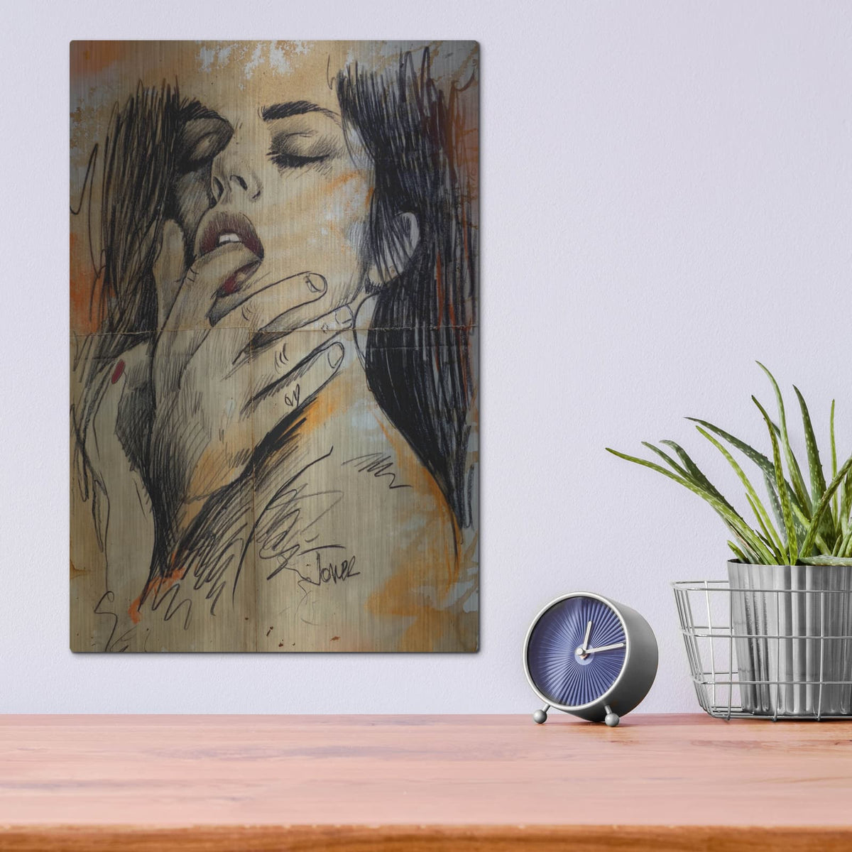 'Savour And Desire' by Loui Jover – Metal Wall Art, 12x16 room view