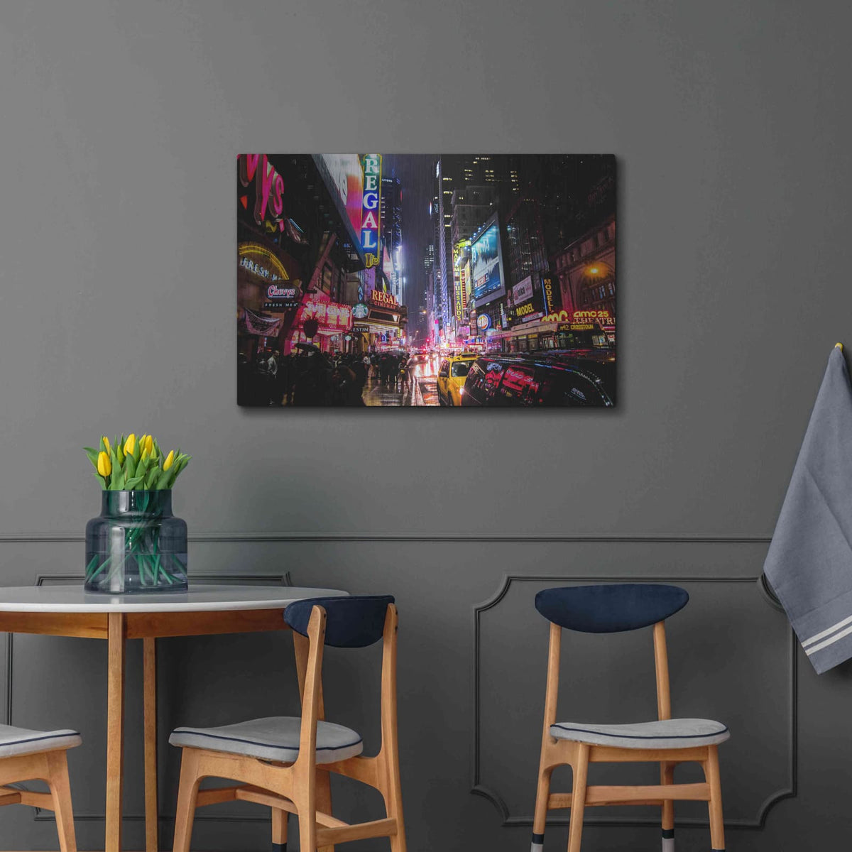'Neon New York City' by Nicklas Gustafsson – Metal Wall Art, 36x24 room view