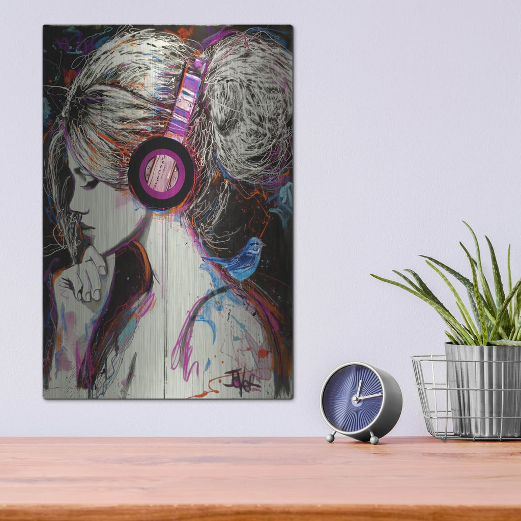 'Sound Waves' by Loui Jover – Metal Wall Art, 12x16 room view