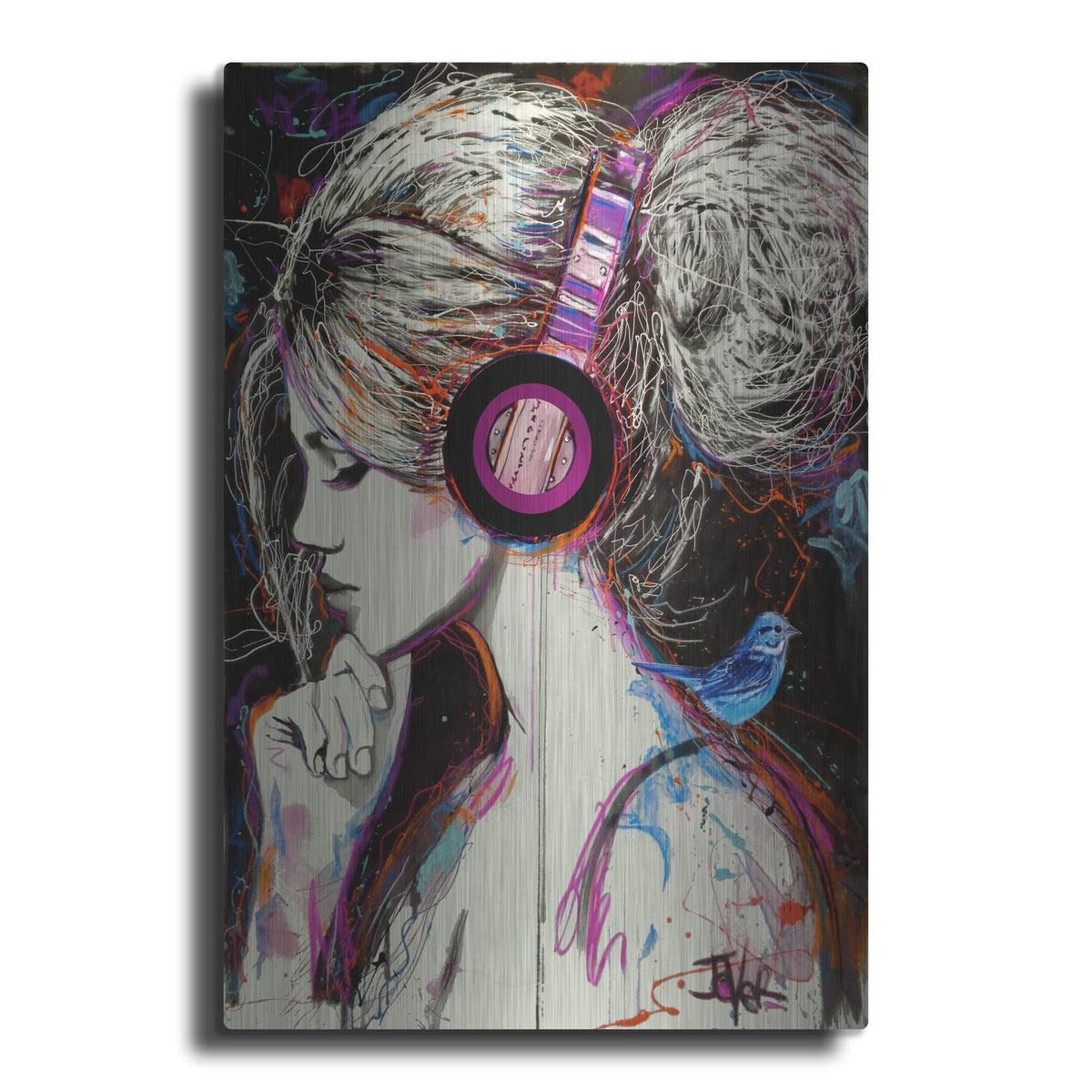 'Sound Waves' by Loui Jover – Metal Wall Art