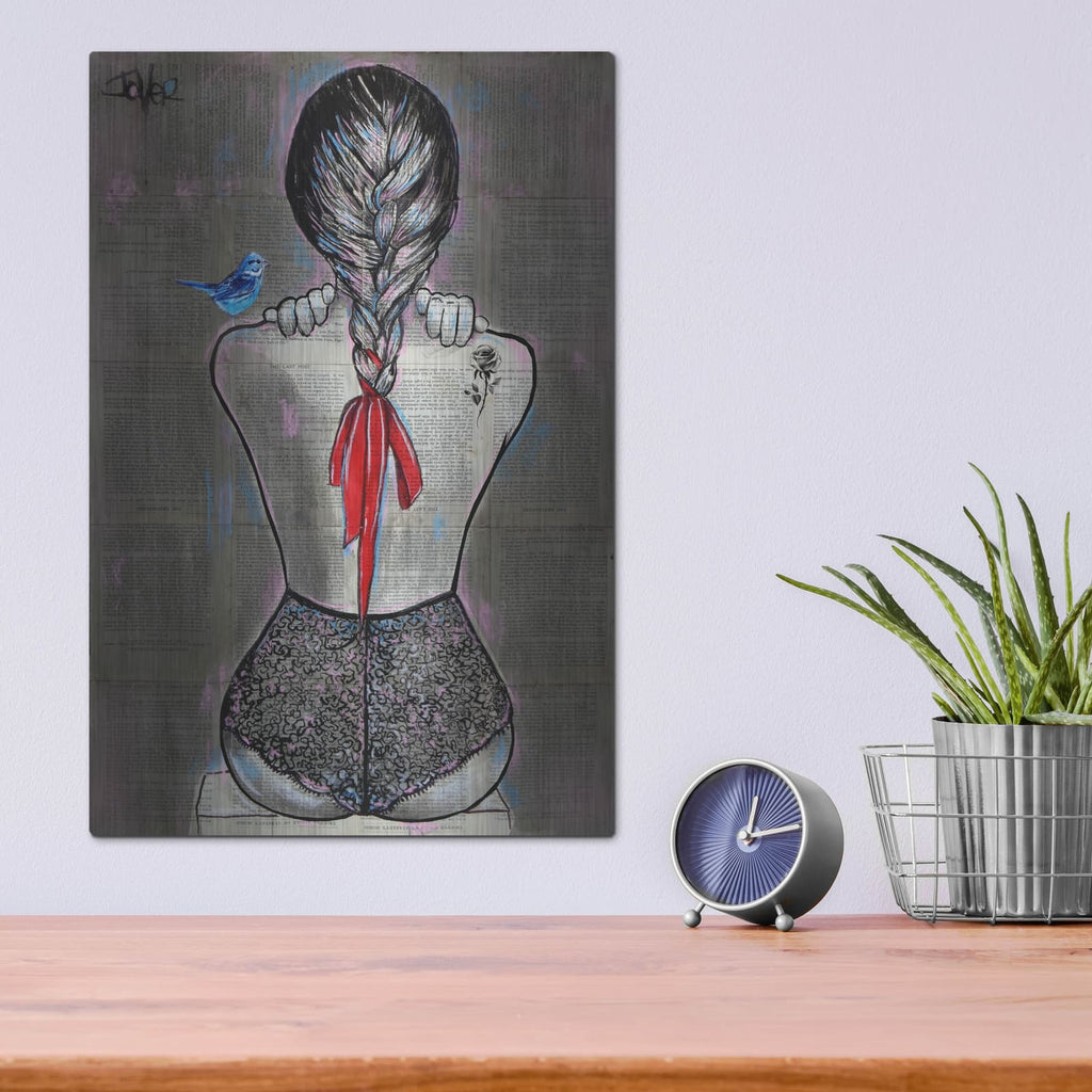 'The Wild Rose' by Loui Jover – Metal Wall Art, 12x16 room view