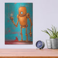 'Bot With Flower' by Craig Snodgrass – Metal Wall Art, 12x16 room view