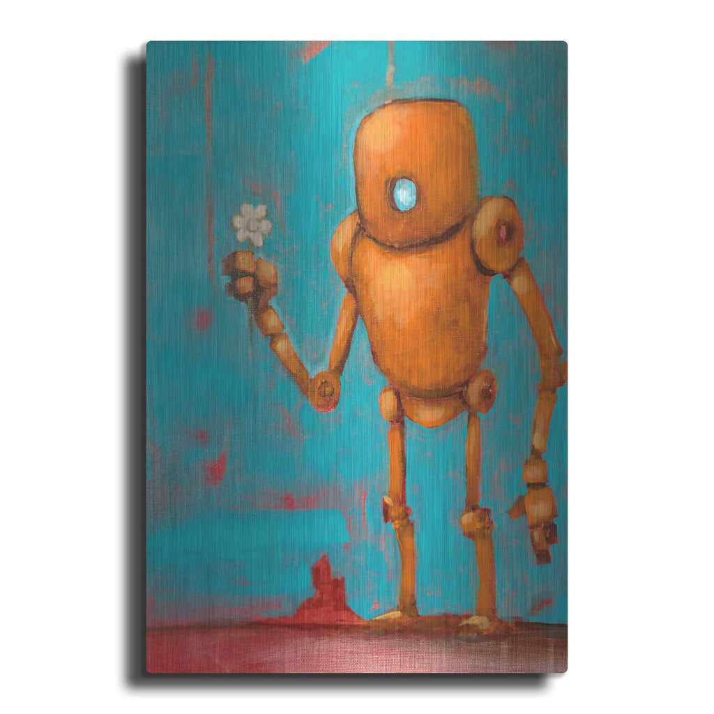 'Bot With Flower' by Craig Snodgrass – Metal Wall Art