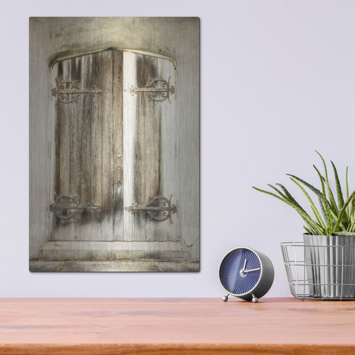 'Rustic Door' by Debra Van Swearingen – Metal Wall Art, 12x16 room view