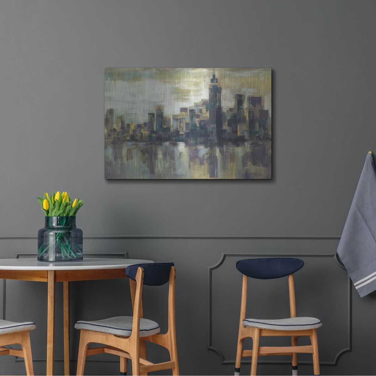 'A Colorful Day In Manhattan' by Silvia Vassileva – Metal Wall Art, 36x24 room view