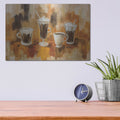 'Abstract Coffee 1' by Silvia Vassileva – Metal Wall Art, 16x12 room view