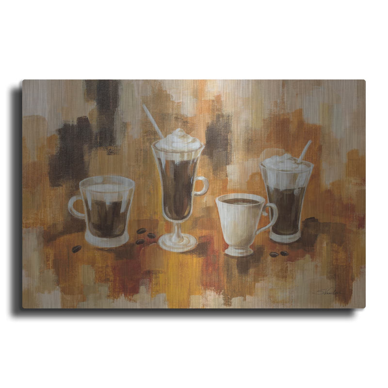 'Abstract Coffee 1' by Silvia Vassileva – Metal Wall Art