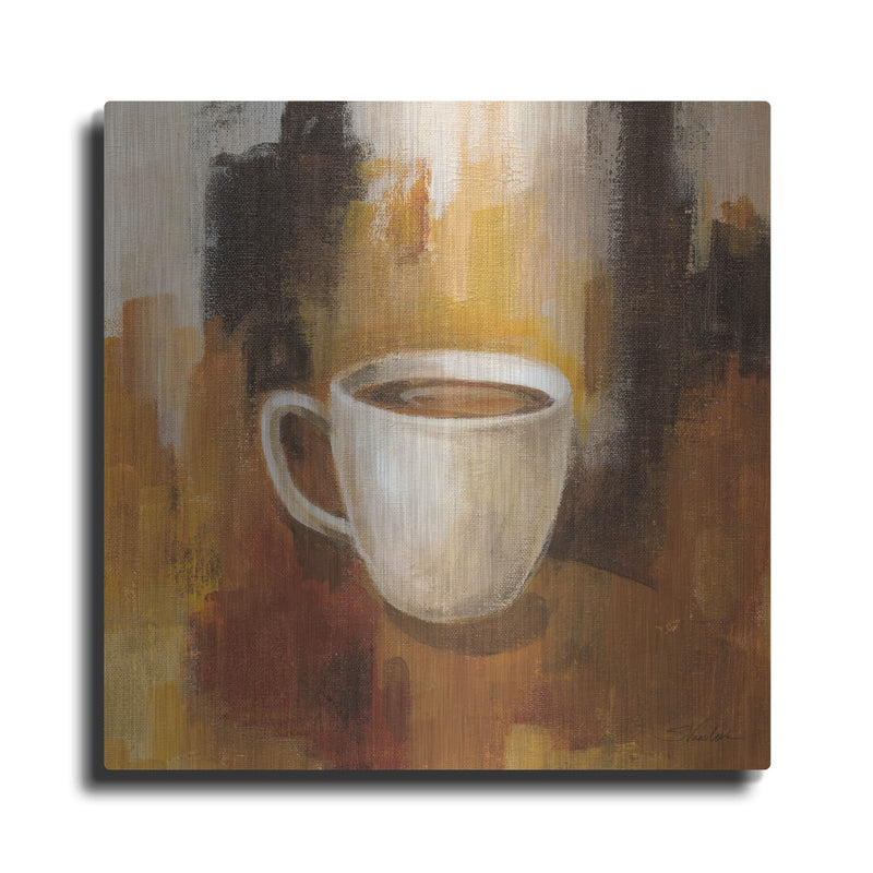 'Abstract Coffee 2' by Silvia Vassileva – Metal Wall Art